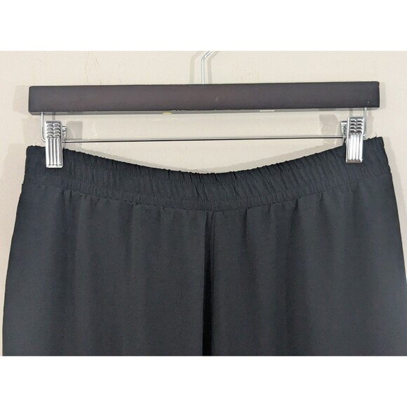 NWT Zara Pants Women Large Wide Leg Black High Waisted Trousers Chiffon Flowy - Picture 11 of 12